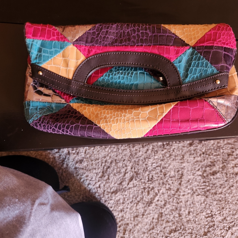 Nine West Multicolor Patchwork Tote - image 3
